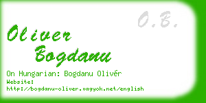 oliver bogdanu business card